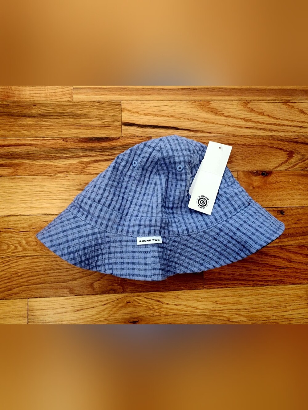 Round Two Medium Men's Blue Check Bucket Hat